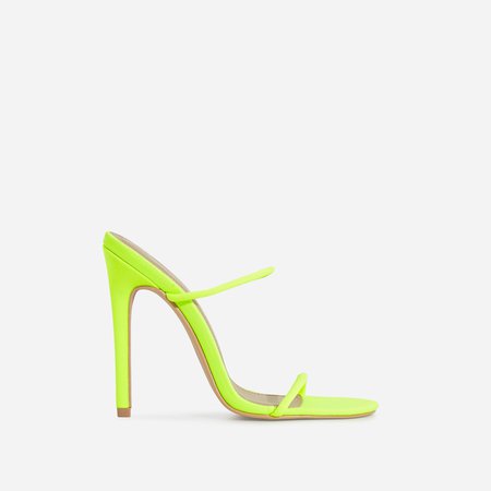 Helix Barely There Mule In Lime Green Lycra | EGO