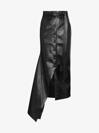 Matériel asymmetric faux-leather midi skirt | Browns