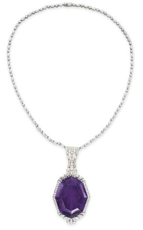 amethyst diamond necklace