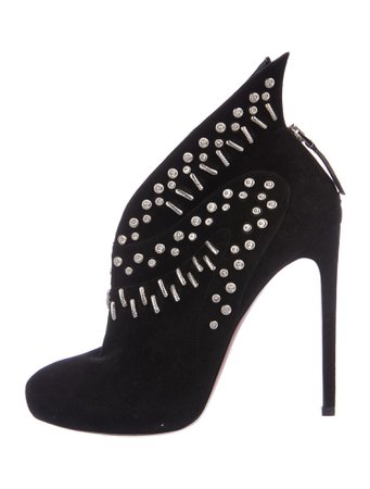 Alaïa Suede Studded Accents Boots - Black Boots, Shoes - AL258577 | The RealReal