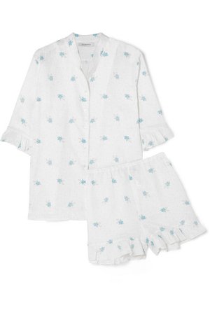 Sleeper | Ruffled floral-print linen pajama set | NET-A-PORTER.COM
