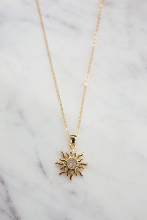The Sunshine Necklace Sun Necklace Gold Sun Pendant | Etsy | Sunshine necklace, Jewelry, Girly jewelry