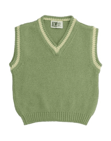 green sweater vest