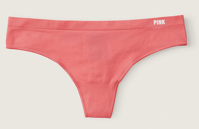 PINK Seamless Thong Underwear - Sunkissed Pink