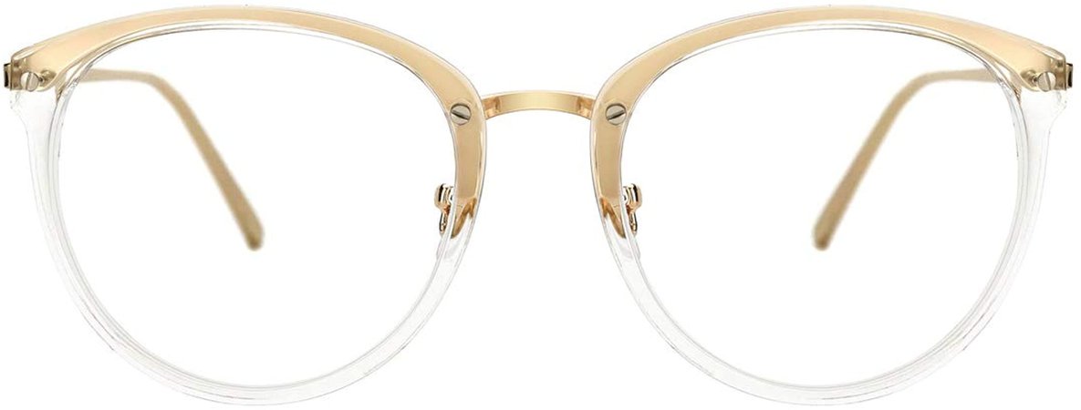 Amazon.com: TIJN Blue Light Block Glasses Round Optical Eyewear Non-prescription Eyeglasses Frame for Women Men: Clothing