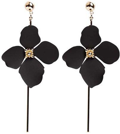Gorgeous Bianca Flower Dangle Earrings - 1 Pair of Floral-inspired Premium Quality, Perfect Match for Everyday Look for Women, Great for Date, Party, Anniversary, Lightweight Gold Plating