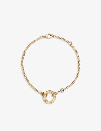 CARTIER - LOVE 18ct yellow-gold and 2 diamond bracelet | Selfridges.com