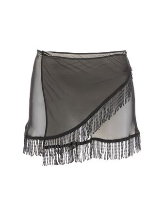 Oseree Oseree Pearls Collection Mini Skirt - BLACK (Black) - 10953521 | italist