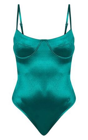 PLT turquoise bodysuit top