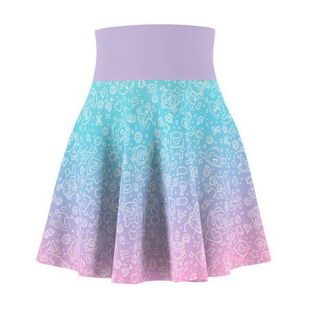 Pastel Goth Skater Skirt. Kawaii Fairy Kei aesthetic. Cute | Etsy