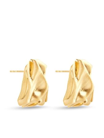 Completedworks Gold Vermeil Square Stud Earrings - Farfetch
