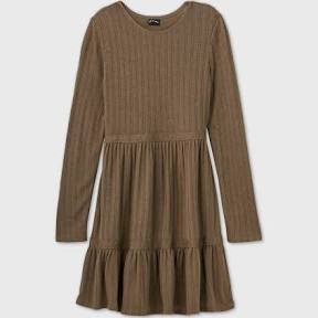 brown dress long sleeve - Google Shopping