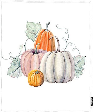 Amazon.com: AOYEGO Pumpkin Blankets 40x50 Inch Watercolor Pumpkins Lantern Leaves Autumn for Thanksgiving Day Halloween Throw Blanket Fuzzy Flannel Picnic Blankets Home for Sofa Pet Dog Cat Orange Green : Home & Kitchen