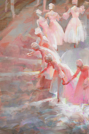 Pretty Pink Ballet Painting Art
