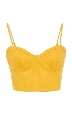 yellow bustier top
