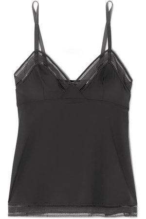 Eres | Seventies mesh-trimmed stretch-jersey camisole | NET-A-PORTER.COM