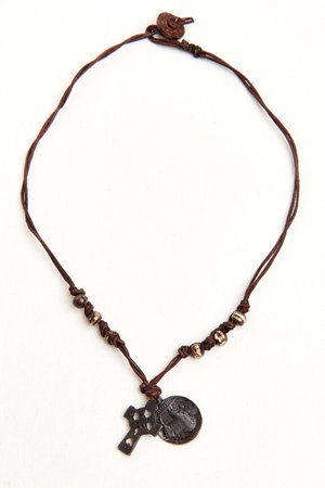 Men's Cross Leather Necklace - Earthbound Trading Co. - Earthbound Trading Co.