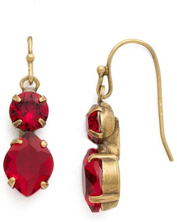 Amazon.com: Sorrelli Majestic Marquise Earrings, Antique Gold-Tone Finish, Siam: Jewelry