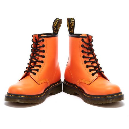 Dr Martens 1460 Smooth Leather Womens Orange Boots