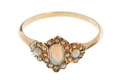 antique victorian pearl and opal ring via we dream in color