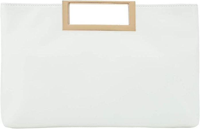 CHARMING TAILOR Fashion PU Leather Handbag Stylish Women Convertible Clutch Purse (White): Handbags: Amazon.com