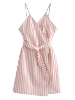 'Danika' Striped Strap Mini Dress