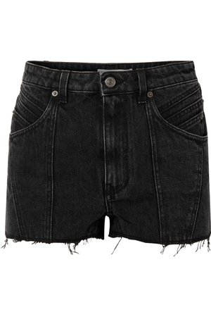 Givenchy | Paneled frayed denim shorts | NET-A-PORTER.COM