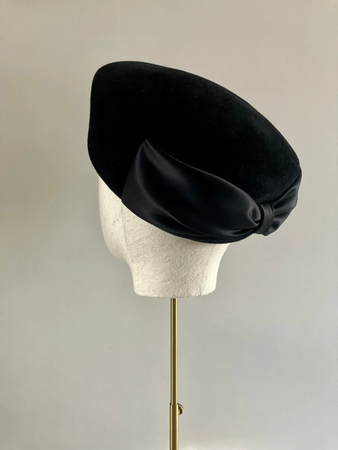 Jane Taylor London Rhea Pillbox Fascinator Hat in Black