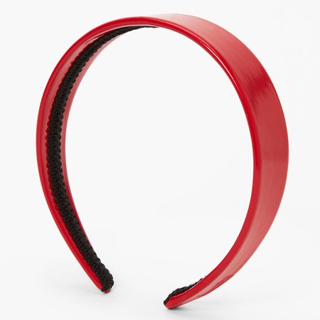 PU Thick Headband - Red | Claire's US