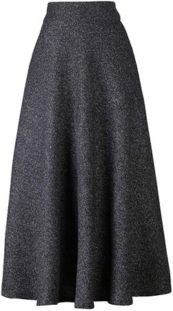 Katesid Women's High Waist A-line Flared Long Skirt Warm Swing Retro Wool Maxi Skirt Black : Amazon.ca: Clothing, Shoes & Accessories