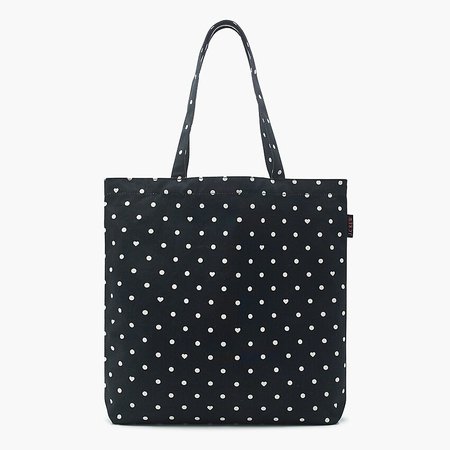 J.Crew: Canvas Tote In Heart Dot