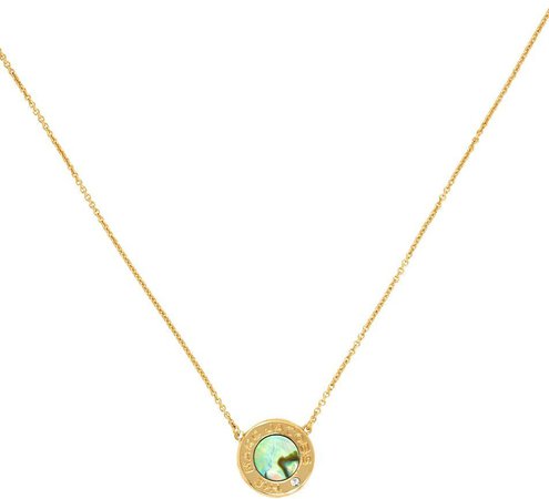 Marc Jacobs: Gold & Abalone 'The Medallion' Necklace | SSENSE