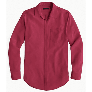 Women's Petite Silk Button-Up Shirt - Women's Tops | J.Crew