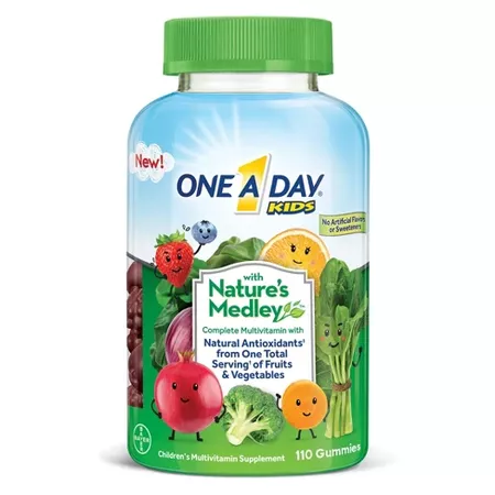 Kid's One A Day Nature's Medley Complete Multivitamin Gummies - 110ct : Target
