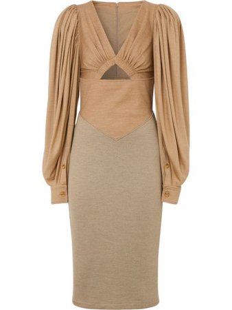 ShopBurberry panelled fitted dress with Express Delivery - Farfetch