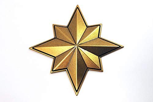 Amazon.com: Captain Marvel Star Chest Emblem - Made in Metal: Handmade