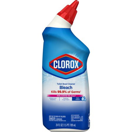 Clorox Toilet Bowl Cleaner with Bleach, Rain Clean - 24 oz - Walmart.com