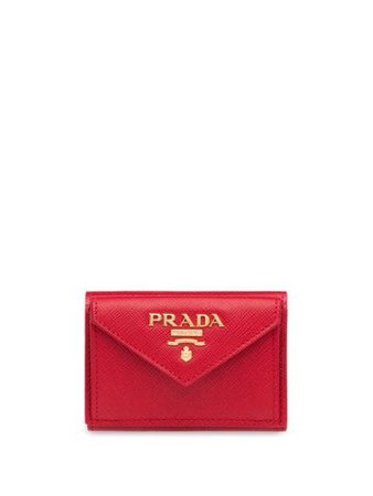Prada Saffiano leather wallet red 1MH021QWA - Farfetch