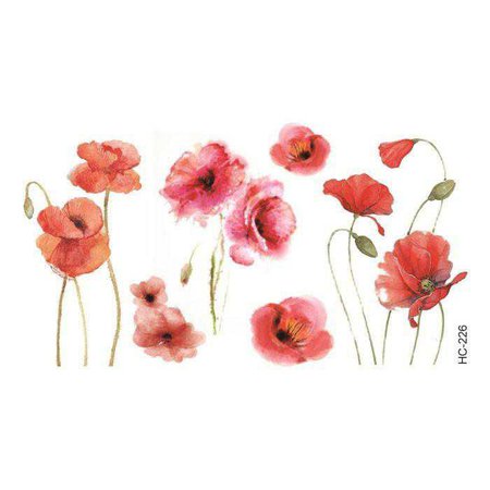 itGirl Shop | PINK FRAGILE PLANTS FLOWERS TEMPORARY TATTOOS