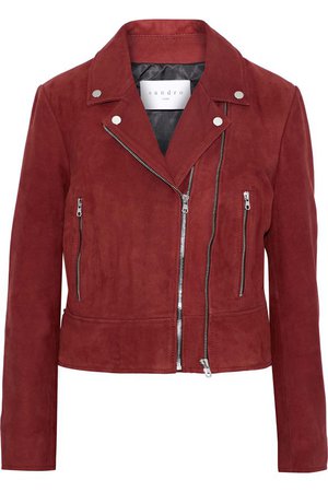 Adaya suede biker jacket | SANDRO | Sale up to 70% off | THE OUTNET