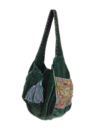 moss green shoulder bag boho purse Etsy