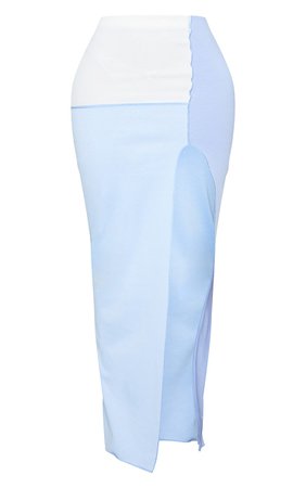 Shape Sage Green Seam Split Front Maxi Skirt | PrettyLittleThing USA