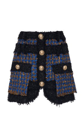 Sparkle Tweed Mini Skirt by Balmain | Moda Operandi