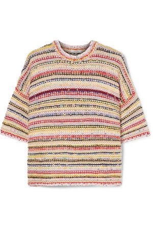 GANNI | Striped knitted sweater | NET-A-PORTER.COM