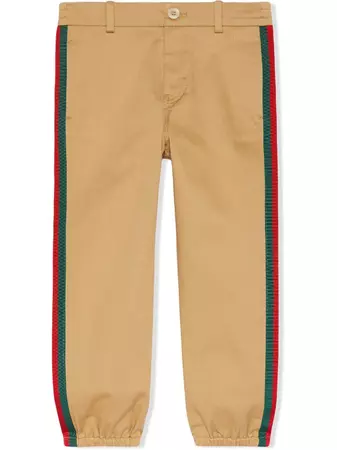 Gucci Kids Web Side Stripe Trousers - Farfetch