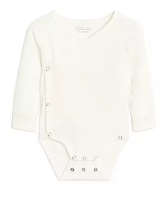 Cotton Lyocell Wrap Bodysuit Baby & Newborn - ARKET GB