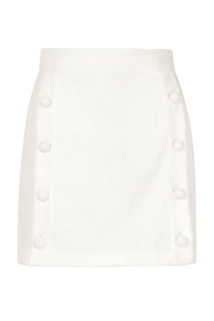 Button Front Tailored Mini Skirt | Boohoo