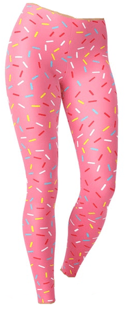 Etsy SeeMyLeggings Pink Donuts Sprinkle Printed, Yoga, Workout, Capri Leggings