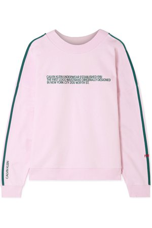 Calvin Klein Underwear | Statement 1981 embroidered cotton-blend jersey sweatshirt | NET-A-PORTER.COM