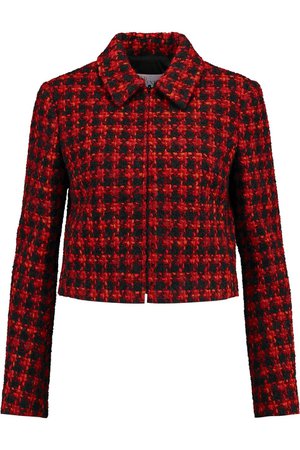 Burgundy Tweed jacket | Sale up to 70% off | THE OUTNET | REDValentino | THE OUTNET